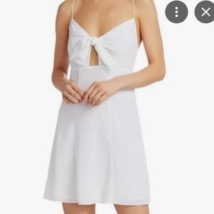 Alice and Olivia white tie front dress NWOT